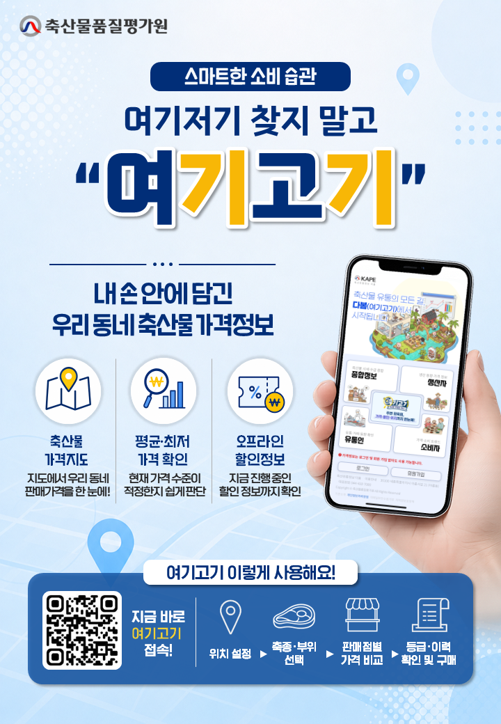 내 손 안에 담긴 우리 동네 축산물 가격정보, 여기고기